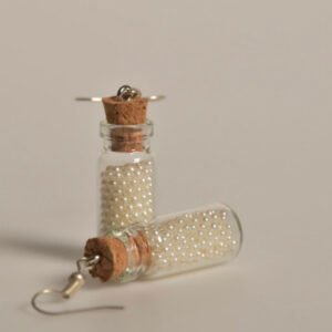 White Bottle Earrings