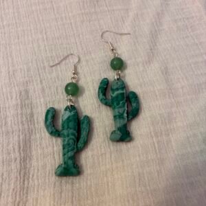 Clay Cactus Earrings