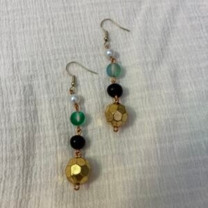 White/Green/Black/Gold Dangle