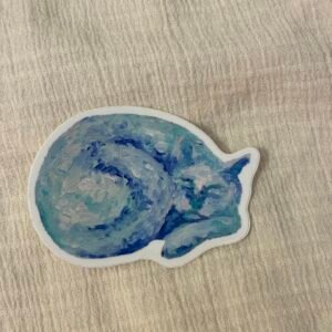 Blue Cat Sticker