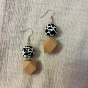 Wooden Cowboy Earrings