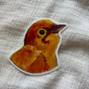 Orange Bird Sticker