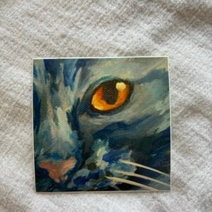 Gaze Blue Cat Sticker