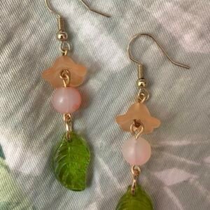 Orange Flower Earrings