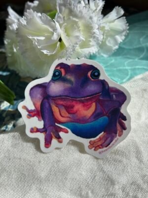 Pink, Purple, and Blue Frog
